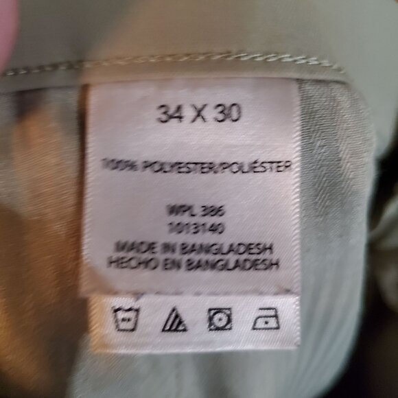 Haggar Pants Mens 34x30 Tan H26 Stretch Lightweight Flat Front Chino - Picture 3 of 12